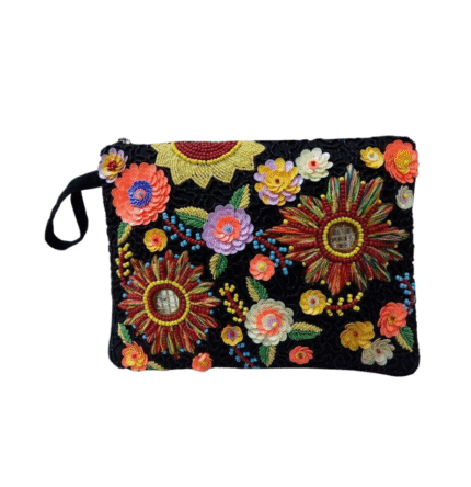 Hand Embroidered Cotton Clutch – Buxar